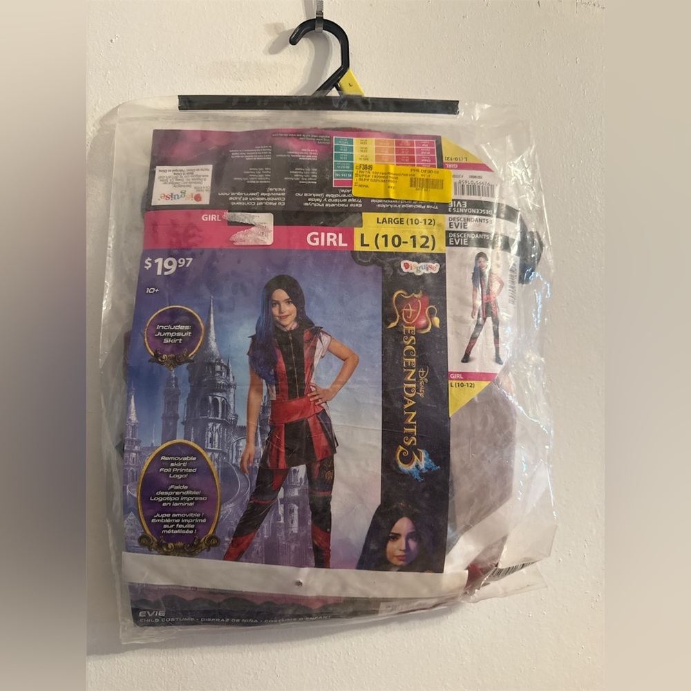 Disney’s The Descendants 3 Evie Costume Girls 10-12 Jumpsuit Halloween Cosplay